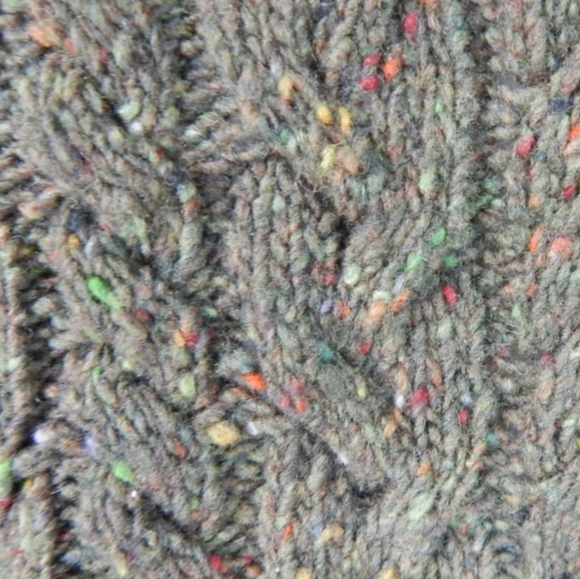 Irelands Eye Speckled Cable Knit Wool Cashmere Sweater - Picture 3 of 4